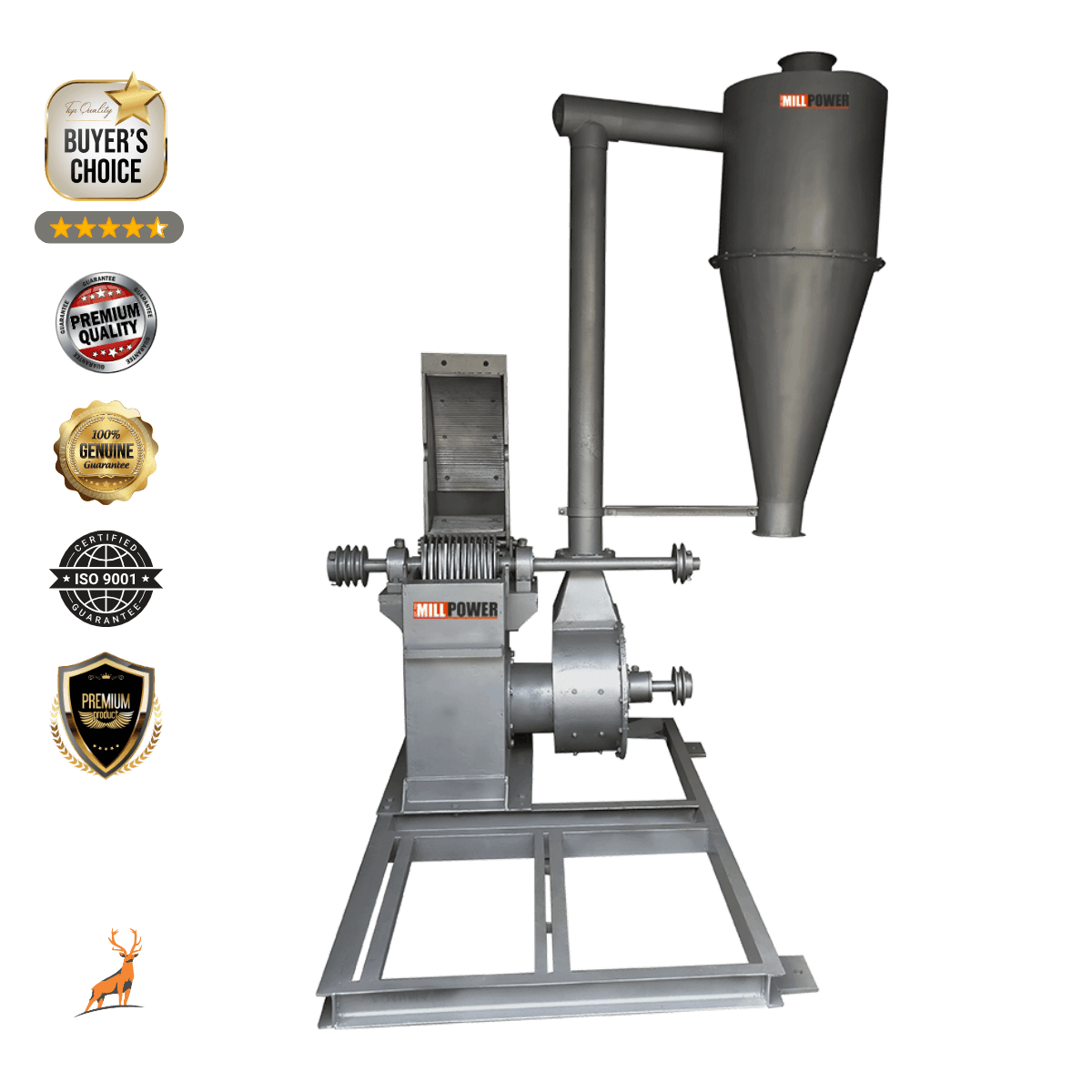 20 hp മസാല ഗ്രൈൻഡർ - മുൻവശത്തെ കാഴ്ച - റെയിൻഡീർ മെഷിനറി