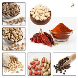 ഡ്രം റോസ്റ്റർ മെഷീൻ - വറുത്തെടുക്കുന്നതിനുള്ള വസ്തുക്കൾ - റെയിൻഡിയർ മെഷിനറി